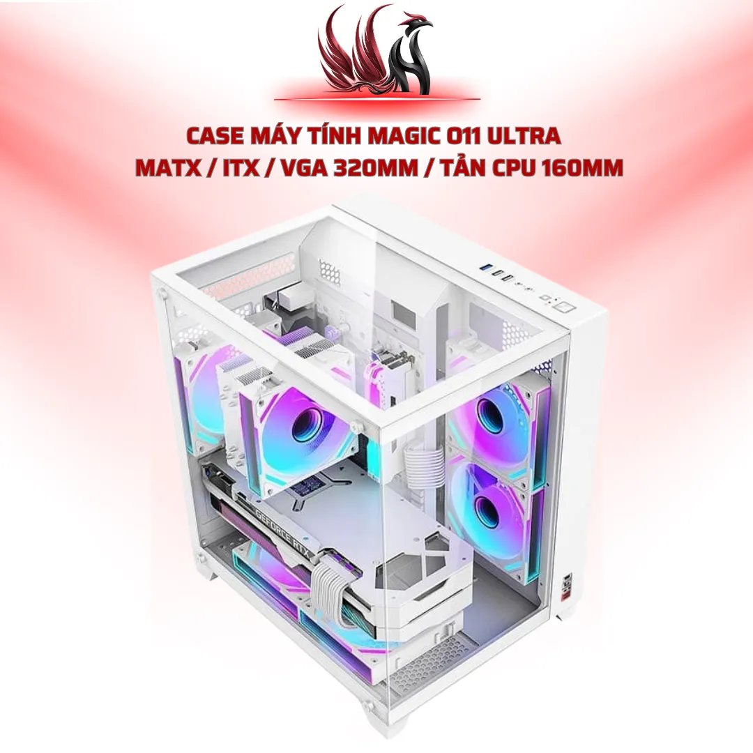 Case Máy Tính MAGIC O11 Ultra   MATX / ITX / VGA 320mm / Tản CPU 160mm | HOCO STORE PC 