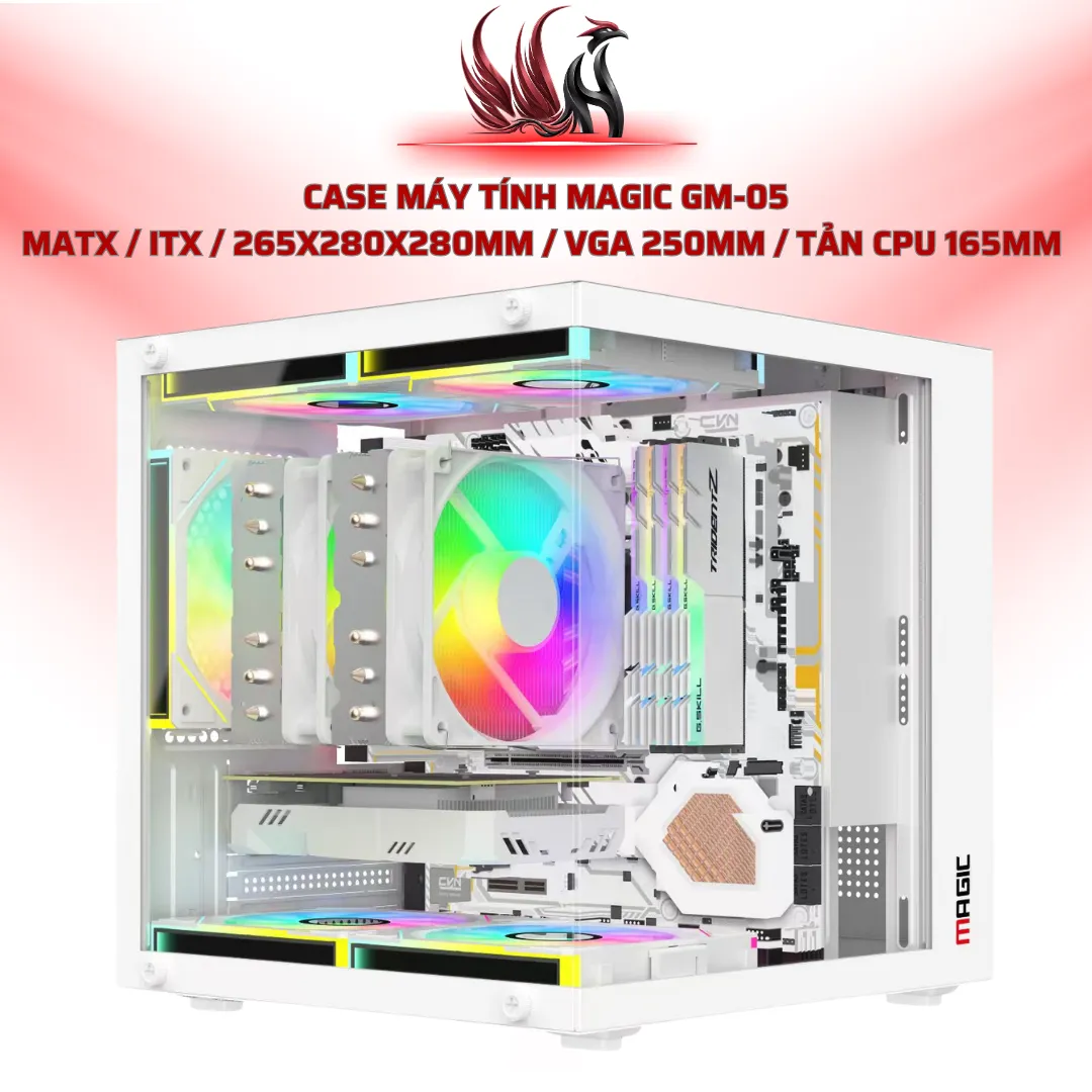 Case Máy Tính MAGIC GM-05 MATX / ITX / 265x280x280mm / VGA 250mm / Tản CPU 165mm  | HOCO STORE PC