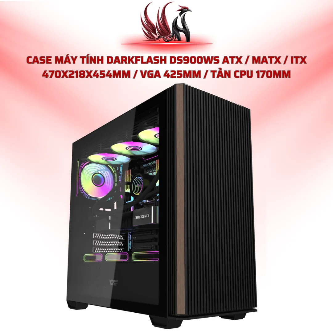 Case Máy Tính Darkflash DS900WS ATX / MATX / ITX 470x218x454mm / VGA 425mm / Tản CPU 170mm | HOCO STORE PC