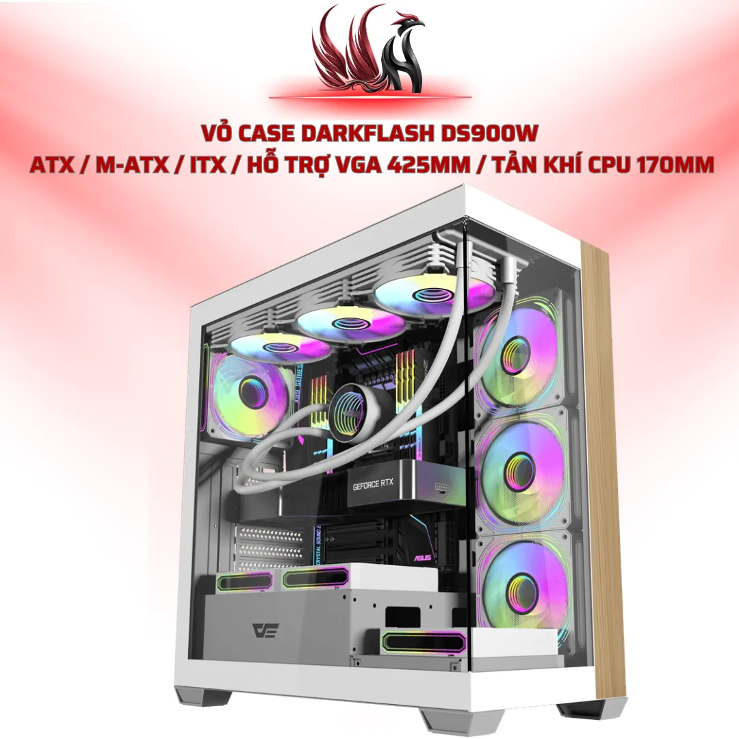 Vỏ Case DARKFLASH DS900W  ATX / M-ATX / ITX / Hỗ Trợ VGA 425mm / Tản Khí CPU 170mm | HOCO STORE PC