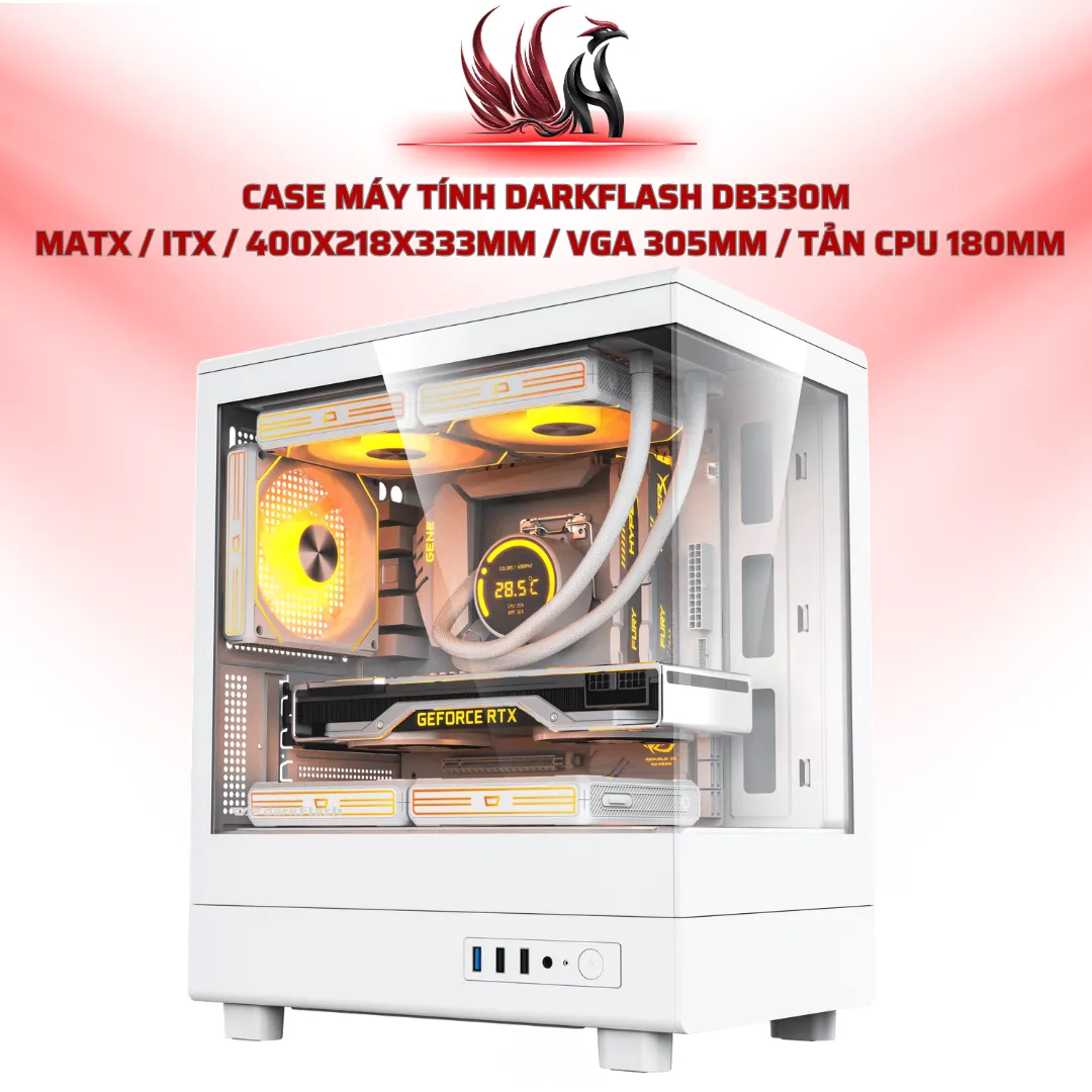 Case Máy Tính Darkflash DB330M  MATX / ITX / 400x218x333mm / VGA 305mm / Tản CPU 180mm | HOCO STORE PC