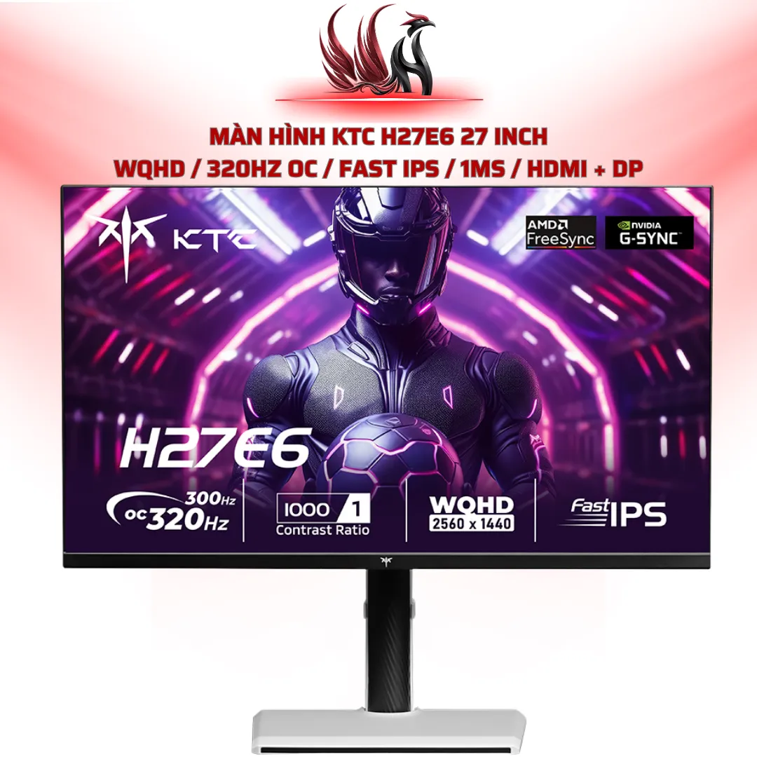 Màn Hình KTC H27E6 27 Inch WQHD / 320Hz OC / Fast IPS / 1ms / HDMI + DP | HOCO STORE PC