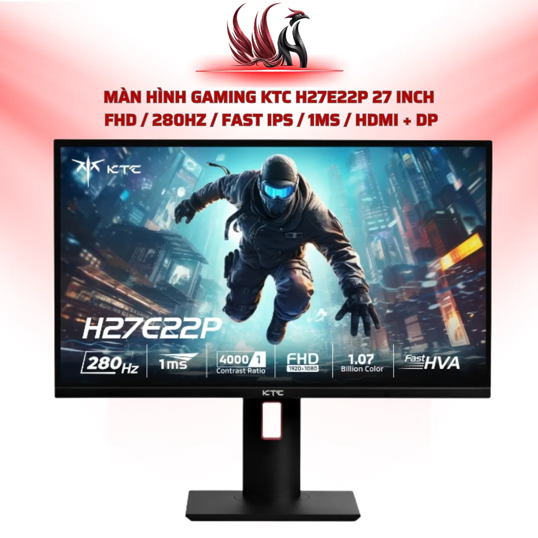 Màn Hình Gaming KTC H27E22P 27 Inch  FHD / 280Hz / Fast IPS / 1ms / HDMI + DP | HOCO STORE PC