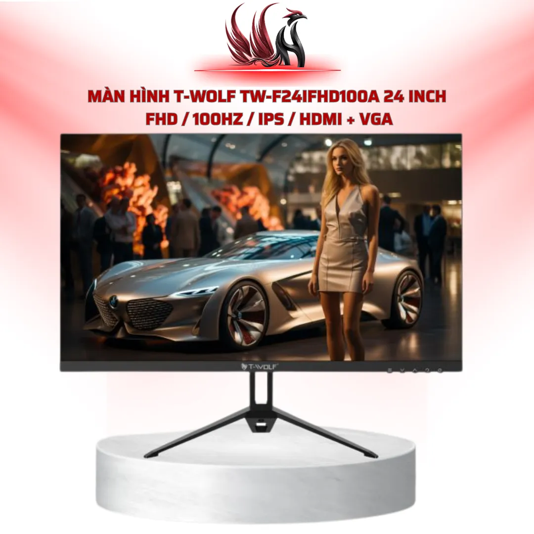 Màn Hình T-WOLF TW-F24IFHD100A 24 Inch  FHD / 100Hz / IPS / HDMI + VGA | HOCO STORE PC