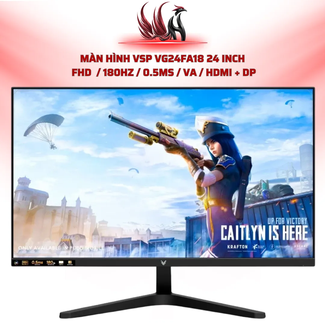 Màn Hình VSP VG24FA18 24 Inch  FHD  / 180Hz / 0.5ms / VA / HDMI + DP | HOCO STORE PC