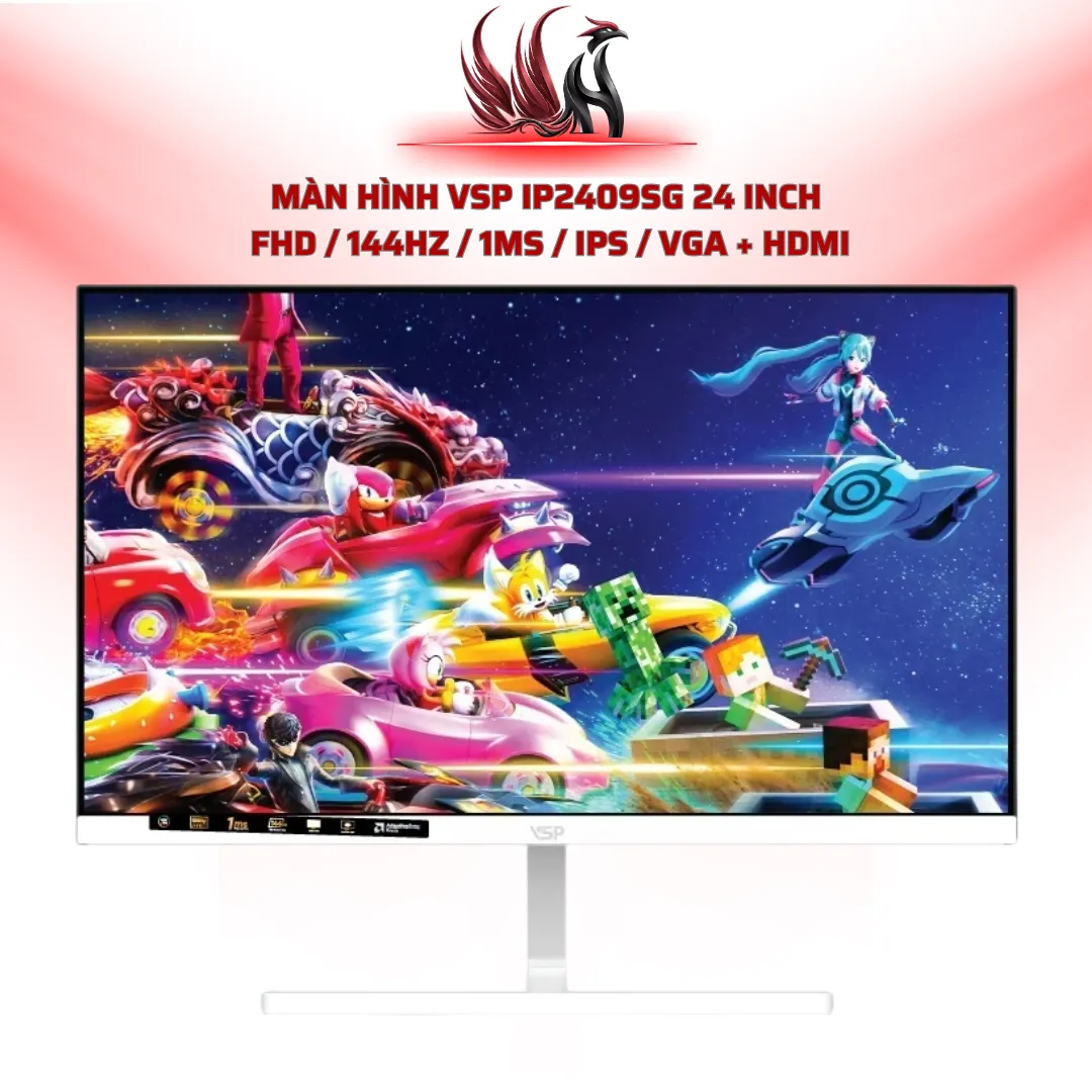 Màn Hình VSP IP2409SG 24 Inch  FHD / 144Hz / 1ms / IPS / VGA + HDMI | HOCO STORE PC
