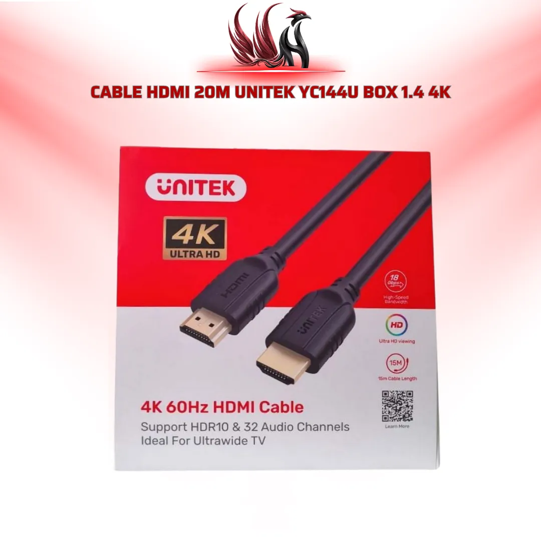 Cáp HDMI 20M UNITEK YC144U BOX HDMI 1.4 4K | HOCO STORE