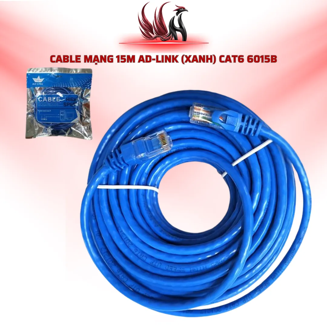 Cáp Mạng AD-LINK CAT6 15M 6015B Màu Xanh RJ45 | HOCO STORE