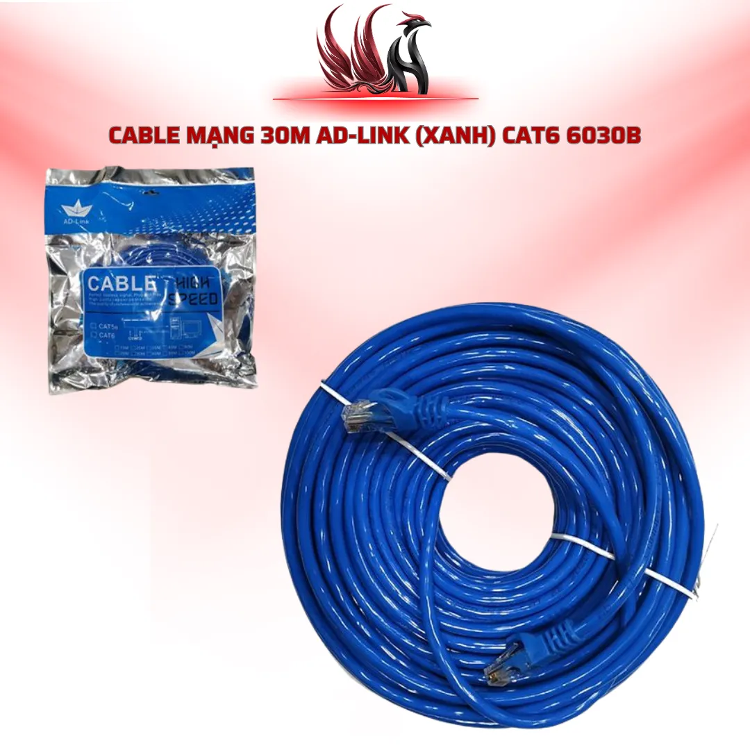 Cáp Mạng AD-LINK CAT6 30M 6030B Màu Xanh RJ45 | HOCO STORE
