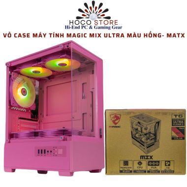 Vỏ Case Máy Tính Magic Mix Ultra Màu Hồng- mAtx