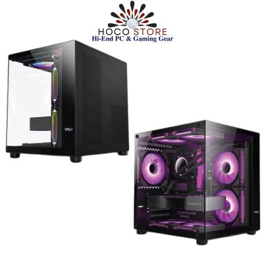 Vỏ Case Máy Tính VSP Aqual X2-M – Case Micro ATX Màu ĐEN