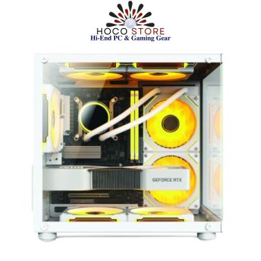 Vỏ Case Máy Tính Bể Cá VSP X2-M Trắng mATX