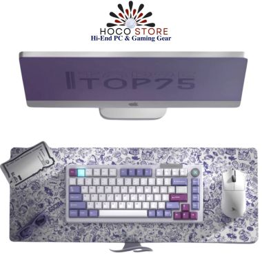 Bàn Phím Darmoshark TOP 75 White Purple Wireless RGB