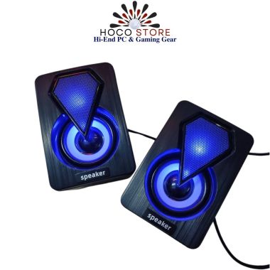 Loa Máy Tính LED 7 MÀU RGB 1046 Màu Đen l HOCO STORE PC