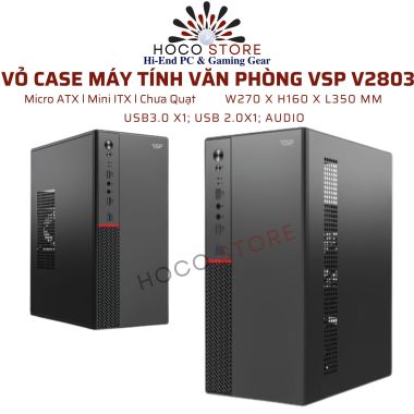 Vỏ Case Máy Tính VSP V2803 Đen Micro ATX USB3.0