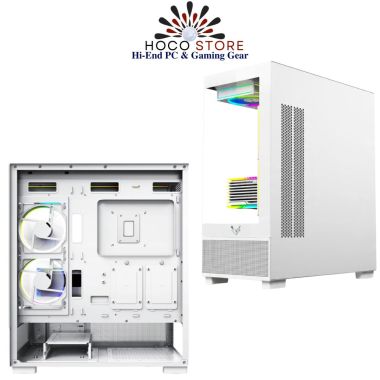 Vỏ Case Máy Tính Gamer X3 Pro White Hiển Thị Nhiệt Độ