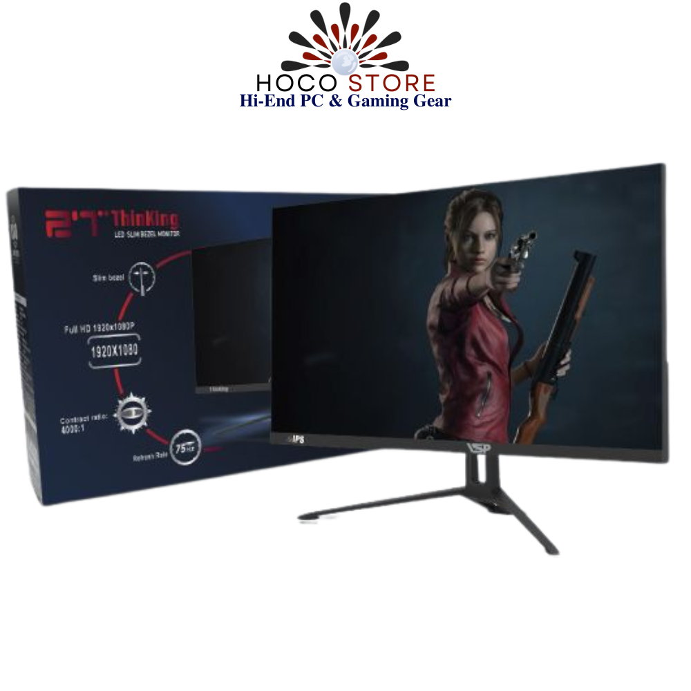 Màn hình Phẳng VSP V2704S Đen 27 inch, Full HD, IPS, 75H