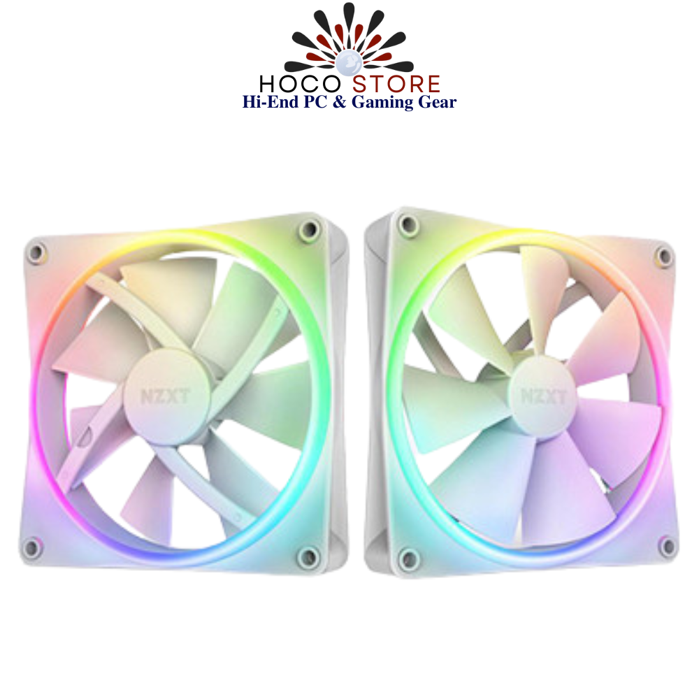 Bộ 2 fan case NZXT F140RGB duo (White)