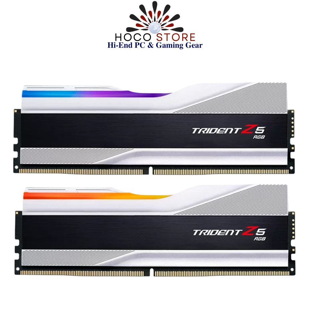 Bộ nhớ Ram PC G.Skill Trident Z5 RGB 32GB 6400MHz DDR5 (16GBx2) Silver (Intel XMP)