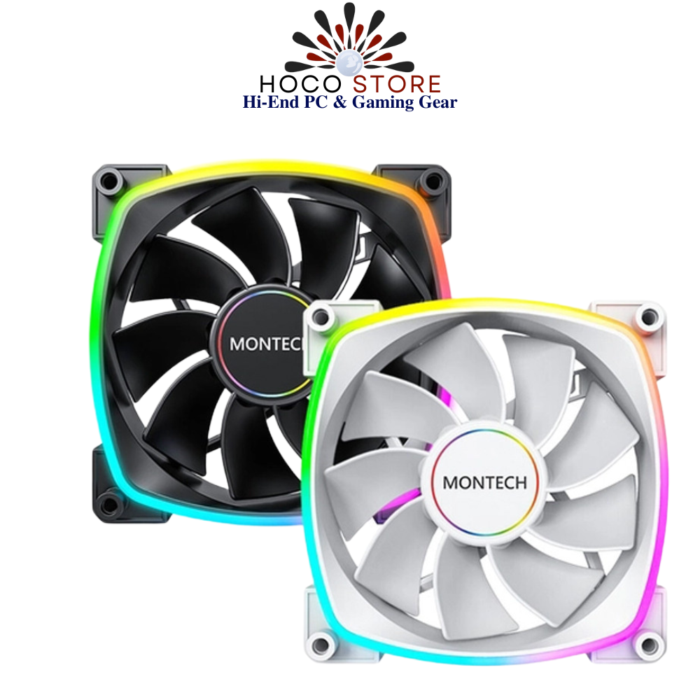 Fan Case Montech RX140 PWM ARGB (Black/White)