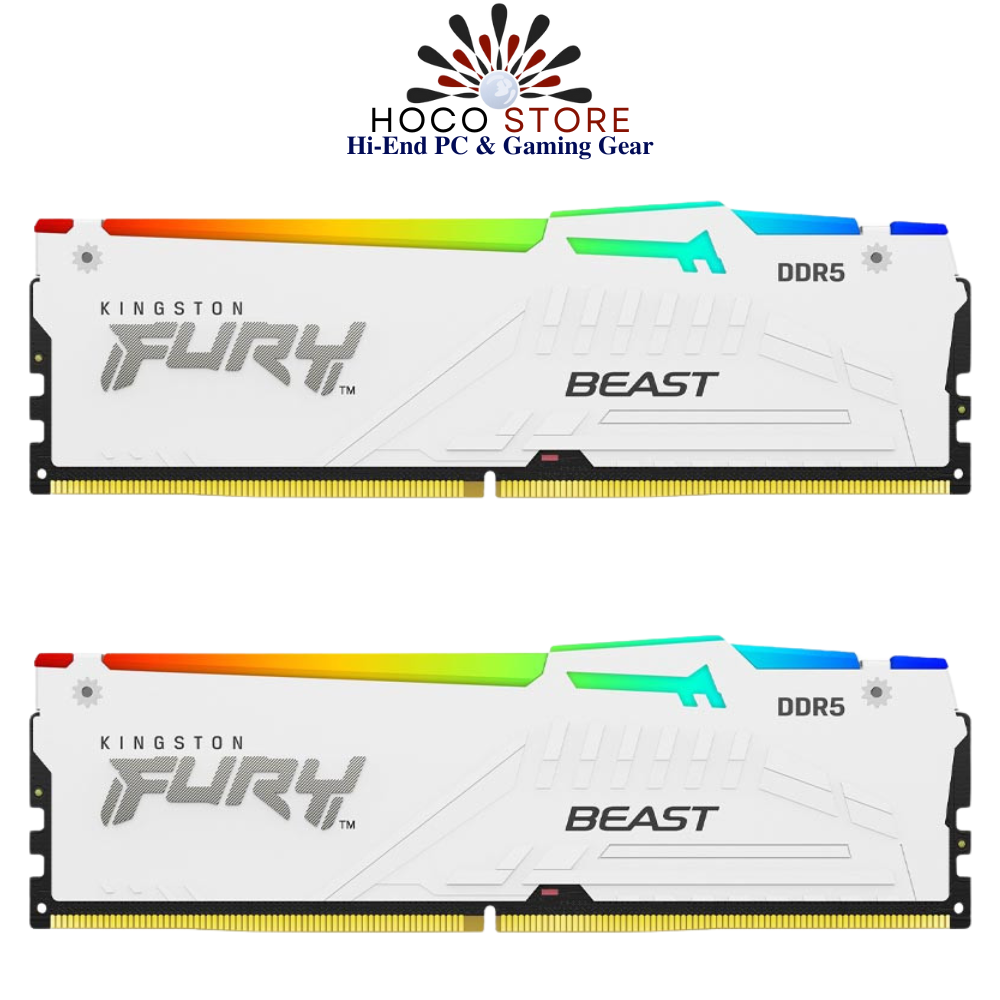 Ram PC Kingston Fury Beast RGB White 32GB 5600MHz