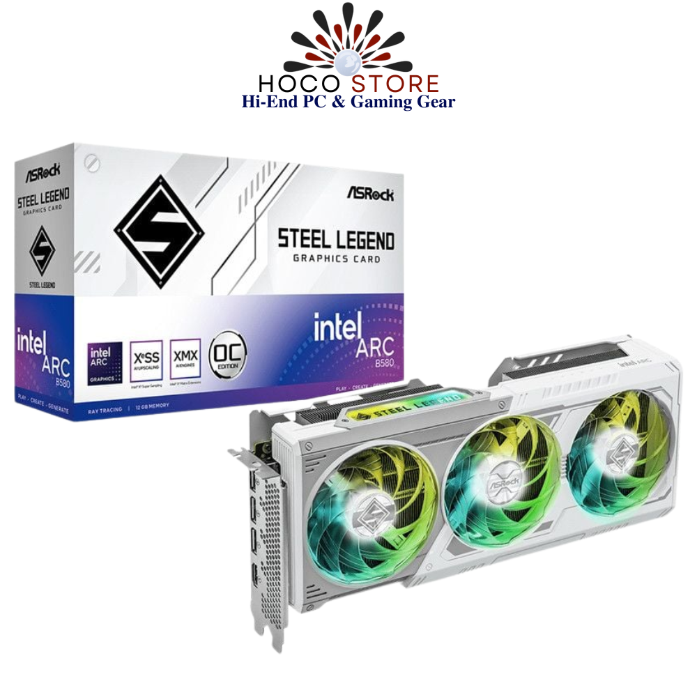 Card Màn Hình ASRock Intel Arc B580 Steel Legend 12GB OC
