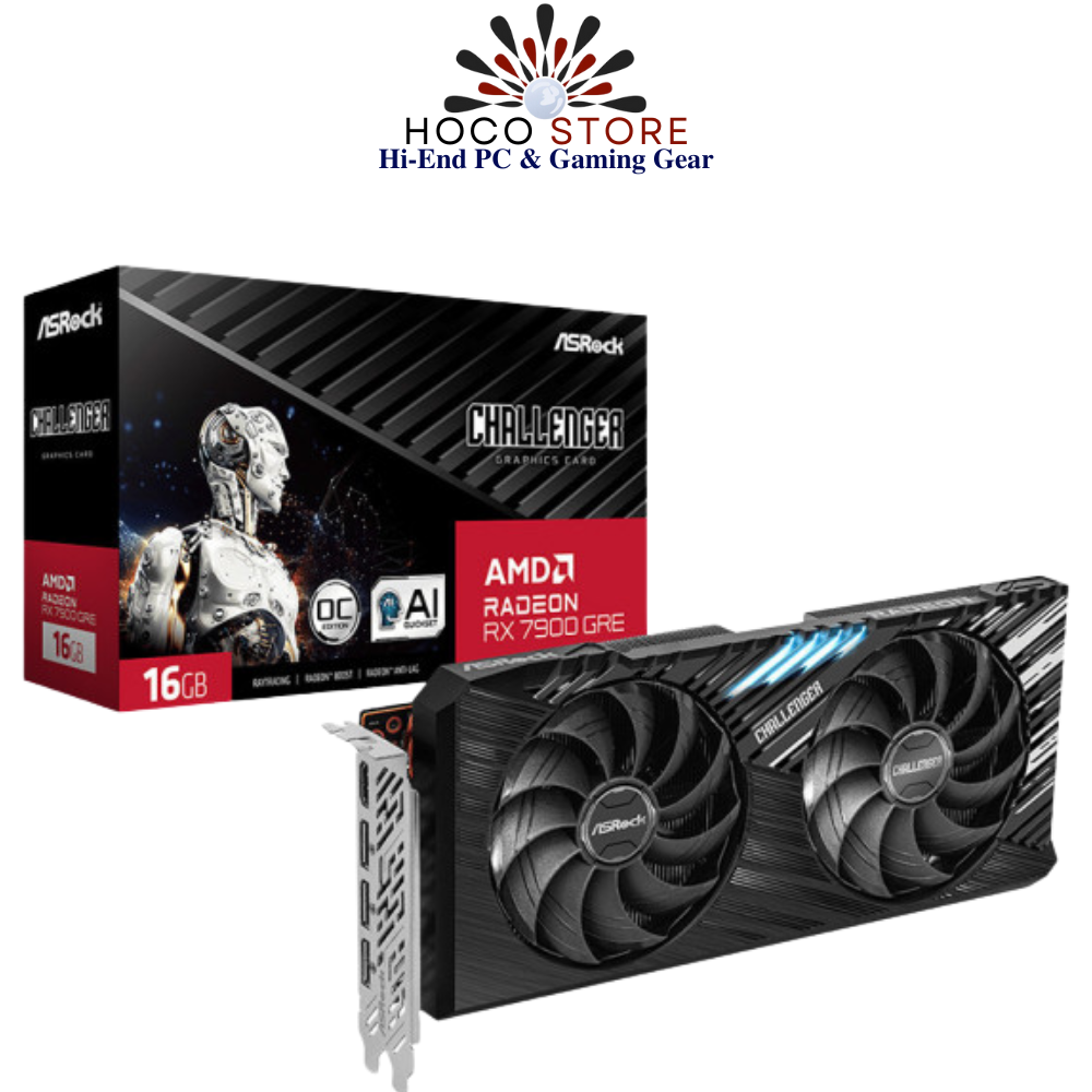 Card màn hình ASRock Radeon RX 7900 GRE Challenger 16GB OC