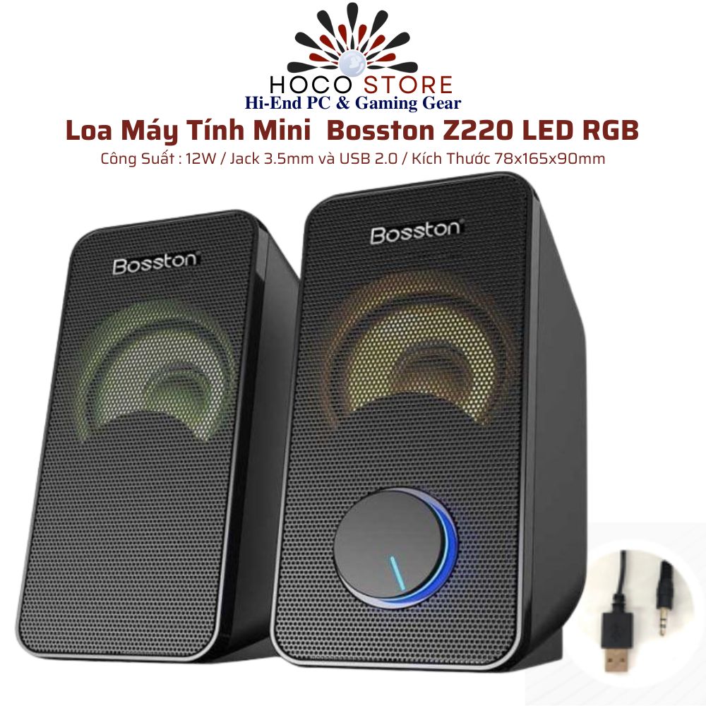 Loa Máy Tính Mini Bosston Z220 LED RGB