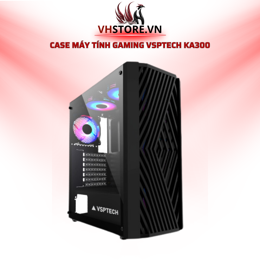 Case Máy Tính Gaming VSPTECH KA300 - Lựa Chọn Hoàn Hảo cho Game Thủ Có 2 Màu Để Chọn l Hoco Store PC