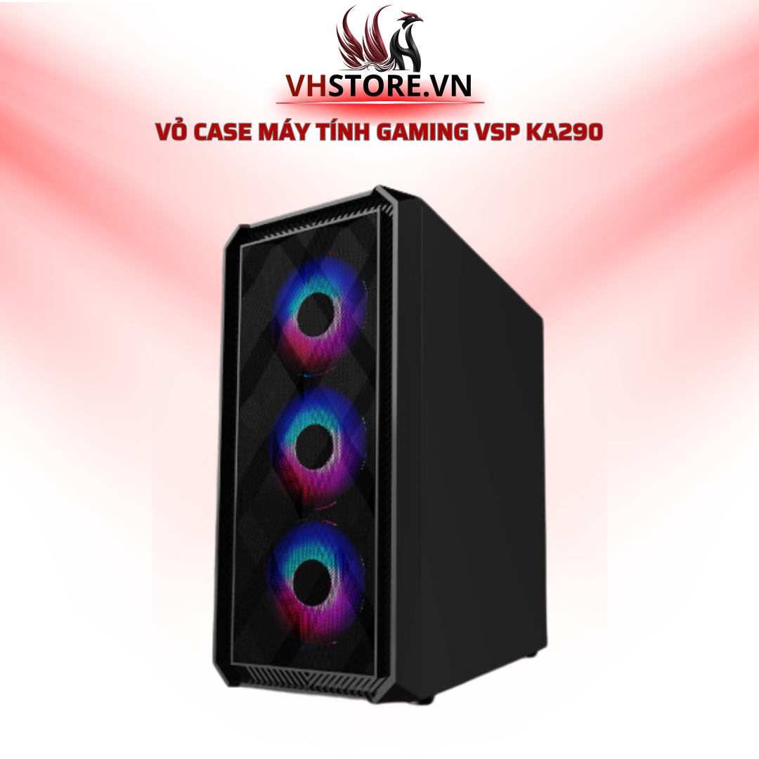 Vỏ Case Máy Tính Gaming VSP KA290 - Sang Trọng và Hiệu Suất Cao l Hoco Store PC