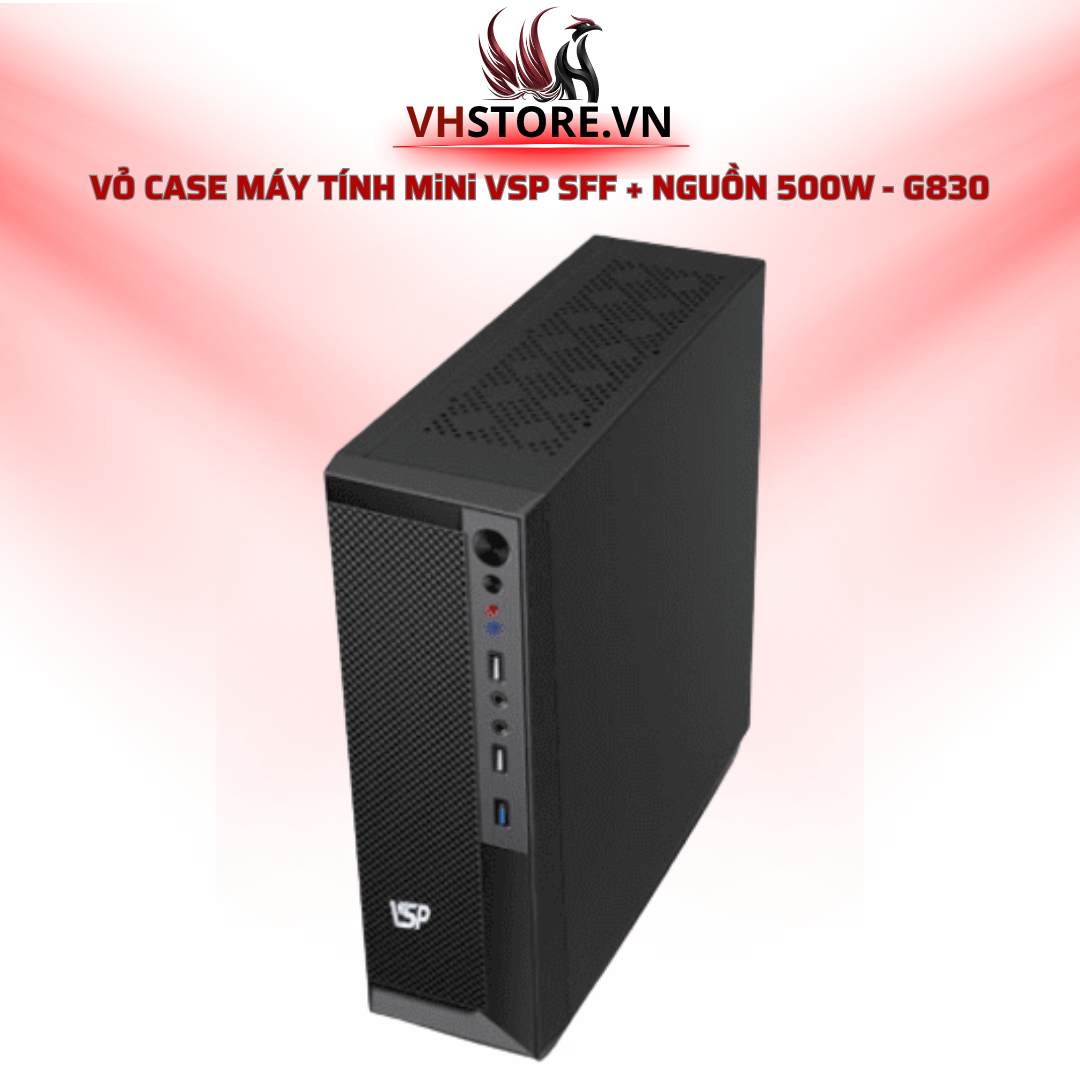 VỎ CASE MÁY TÍNH MiNi VSP SFF + NGUỒN 500W - G830 l Hoco Store PC