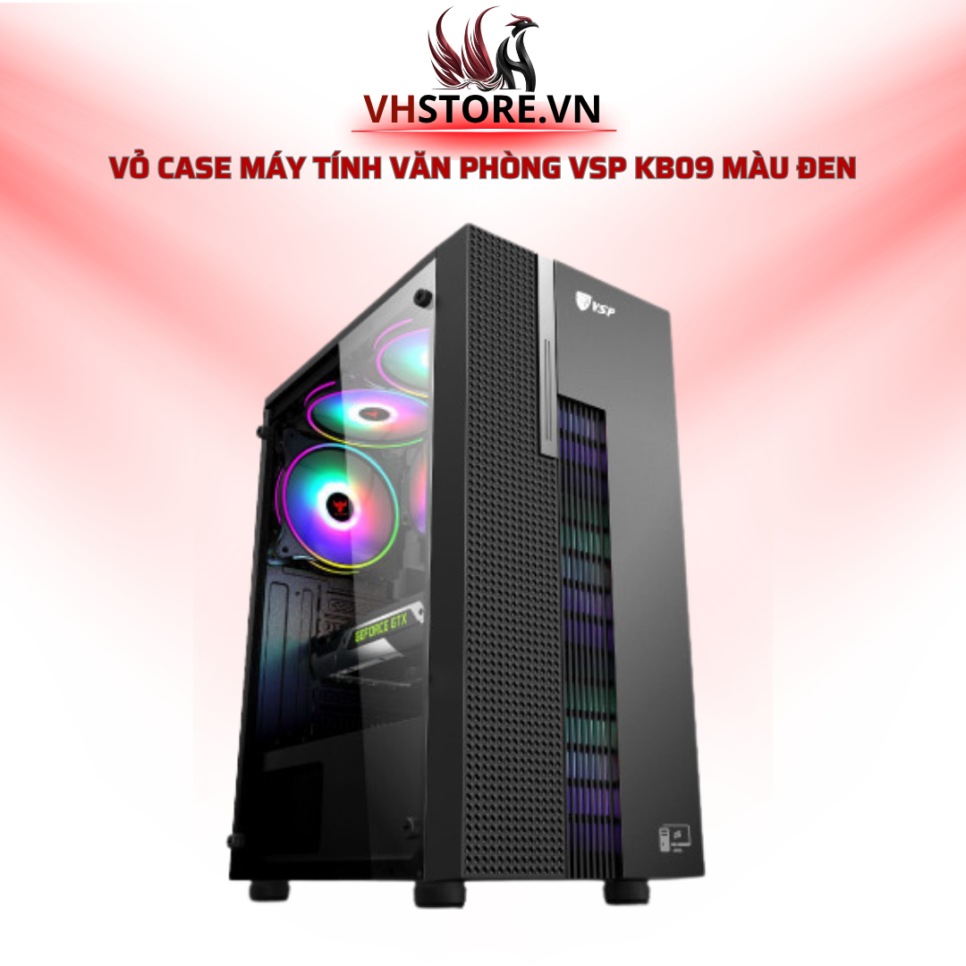 Vỏ Case Máy Tính Văn Phòng VSP KB09 Màu Đen l Hoco Store PC