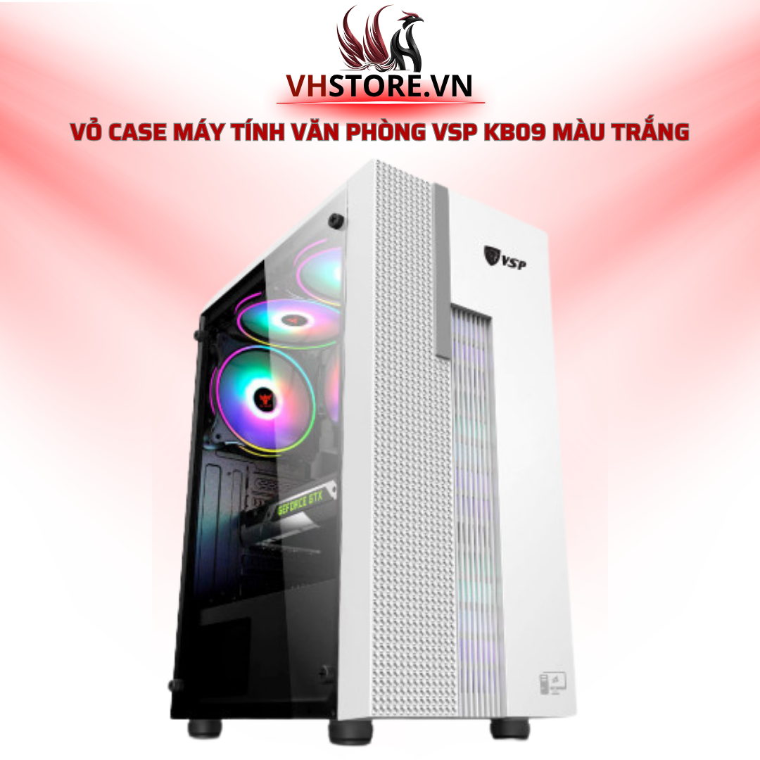Vỏ Case Máy Tính văn Phòng VSP KB09 Màu Trắng l Hoco Store PC