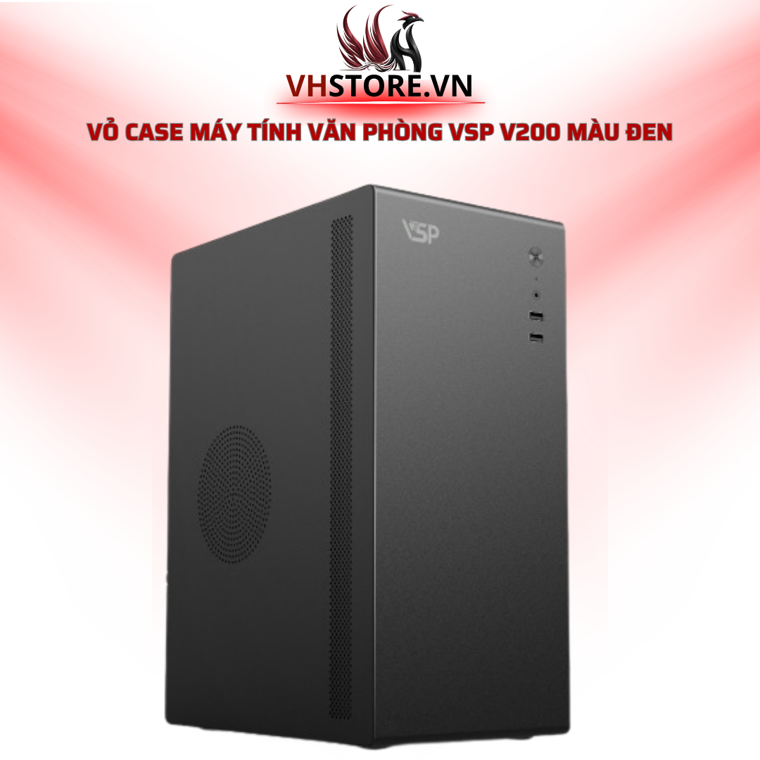 Vỏ Case Máy Tính Văn Phòng VSP V200 Màu Đen – Hiệu Suất Và Thiết Kế Đẳng Cấp | Hoco Store PC
