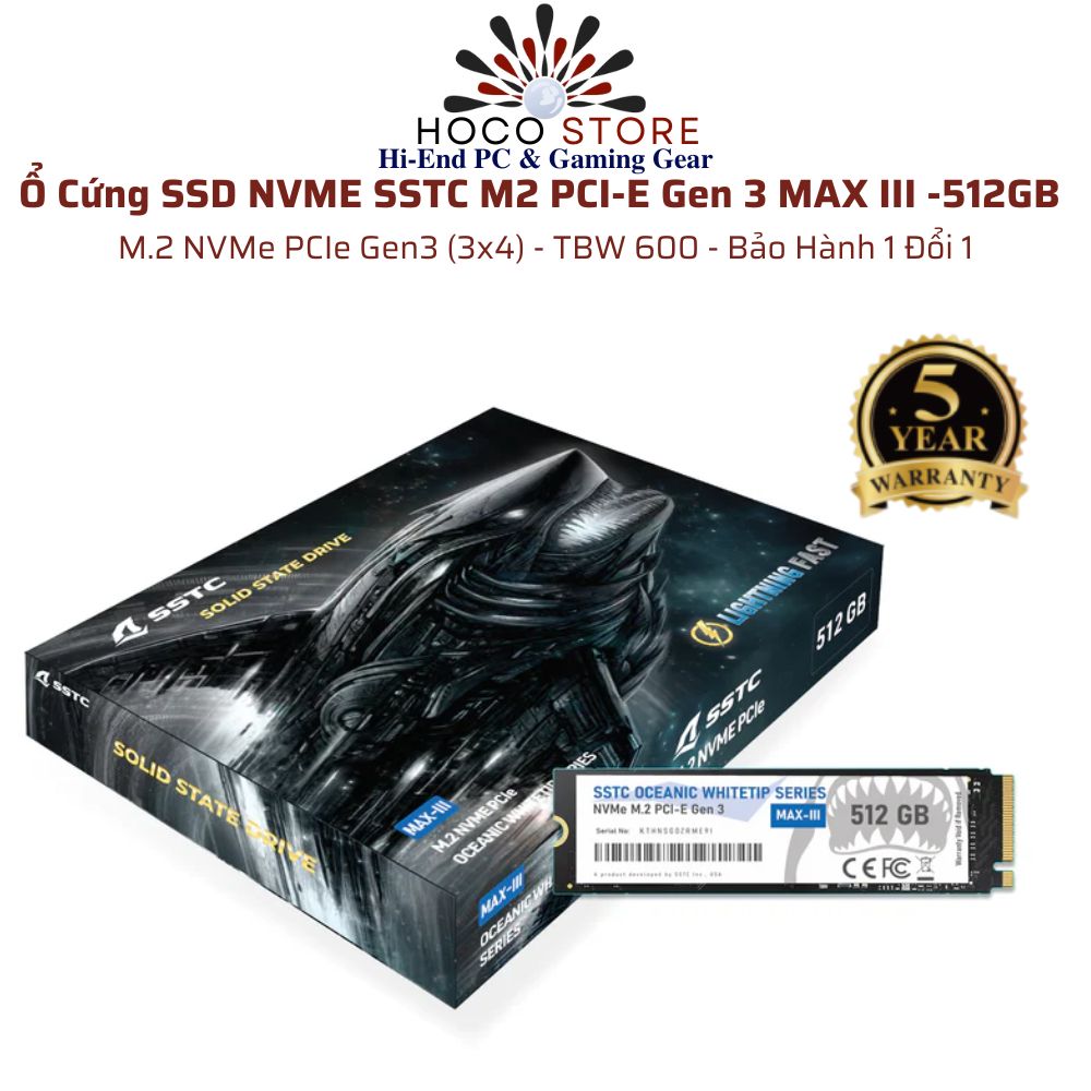 Ổ Cứng SSD NVME SSTC M2 PCIE Gen 3 MAX III 512GB