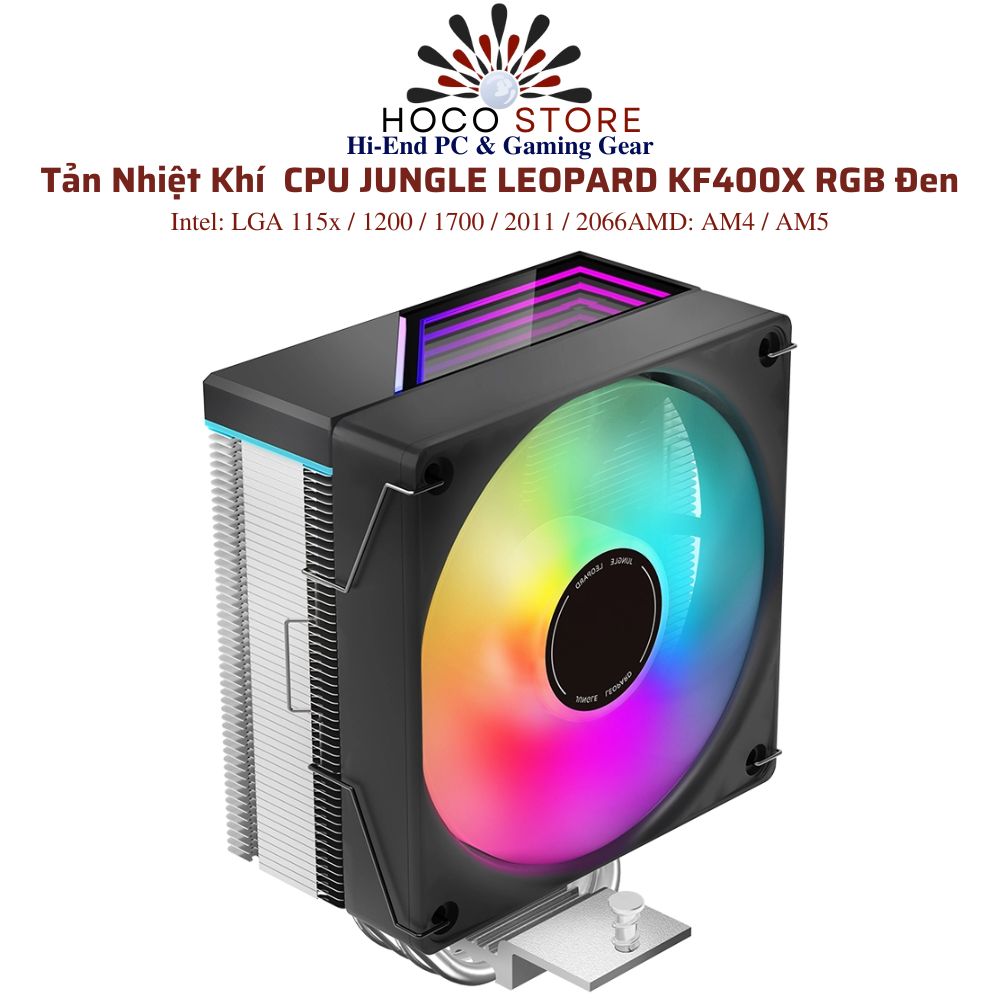 Tản Nhiệt Khí CPU JUNGLE LEOPARD KF400X RGB ĐEN