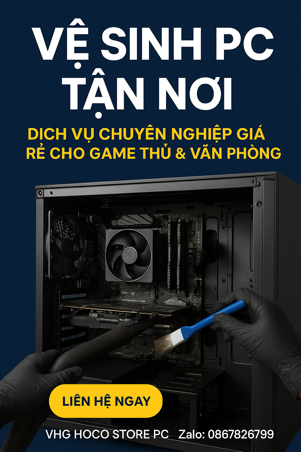 Vệ Sinh PC Tận Nơi – Dịch Vụ Chuyên Nghiệp Giá Rẻ Cho Game Thủ & Văn Phòng
