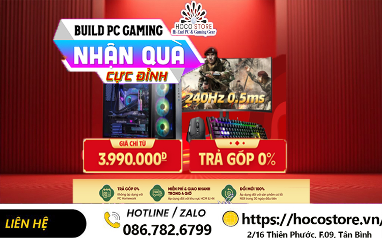 Lắp Đặt PC Đồ Họa Văn Phòng Streamer Gaming Chuyên Nghiệp