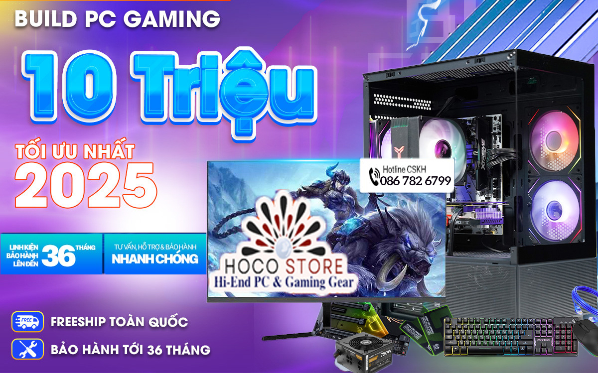 Build PC 10 Triệu Chơi Game Mượt Năm 2025