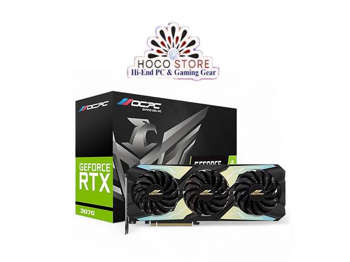 Card màn hình OCPC RTX 3070 XE 8GB GDDR6 [Màu trắng 3 FAN BH 36T]
