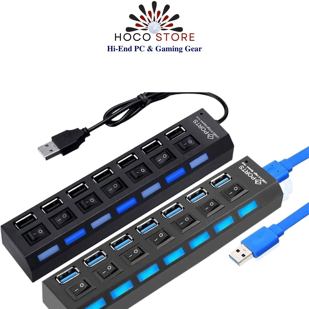 Hub USB 7 Port 3.0 Giải Pháp Kết Nối Đa Thiết Bị Hoàn Hảo